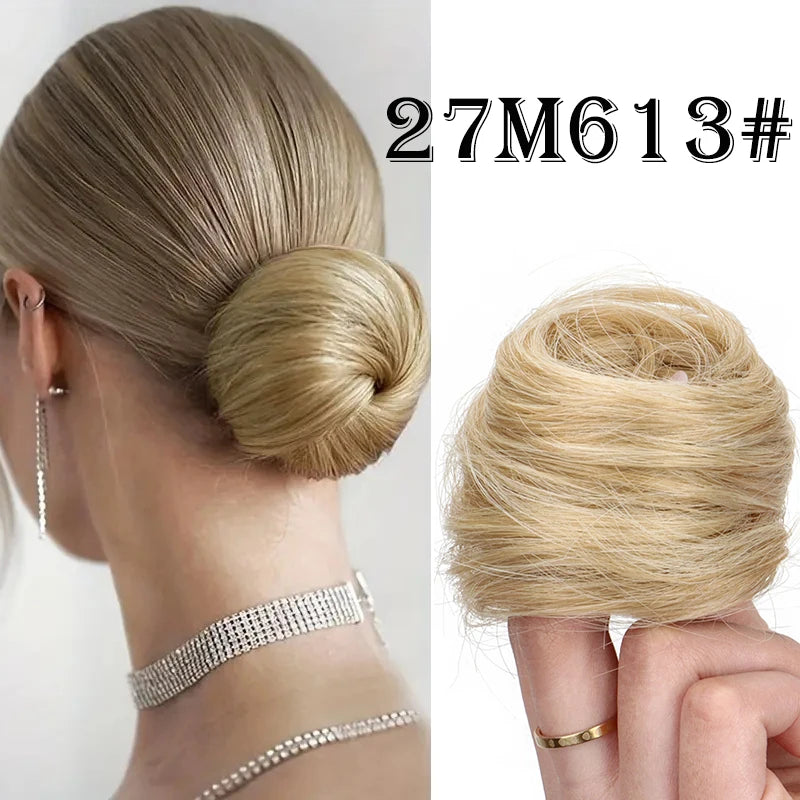 Messy Bun Hair Extension Donut Chignon for Instant Volume and Style - 8