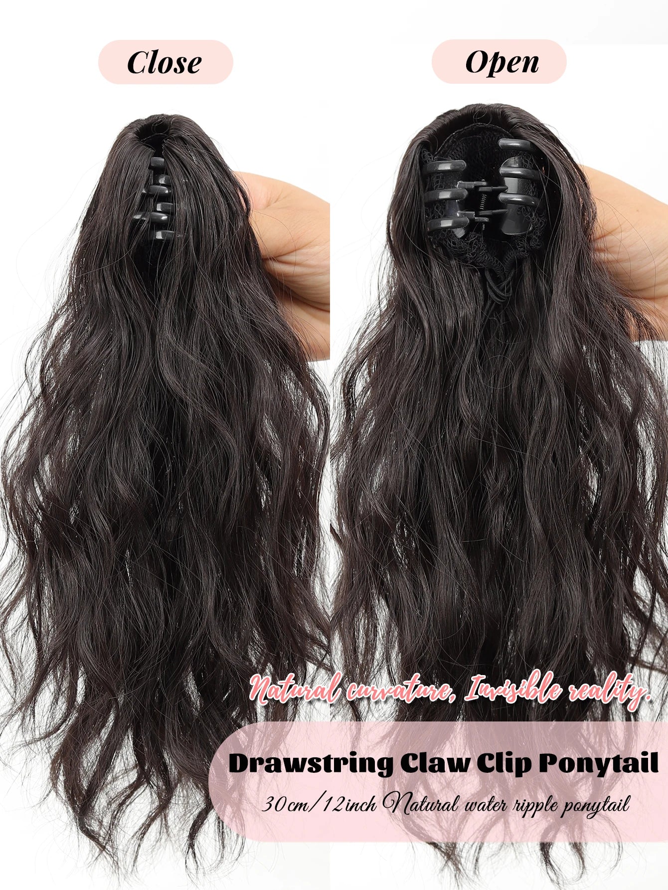 Short Curly Claw Clip Ponytail Hair Extension for Instant Volume - 4