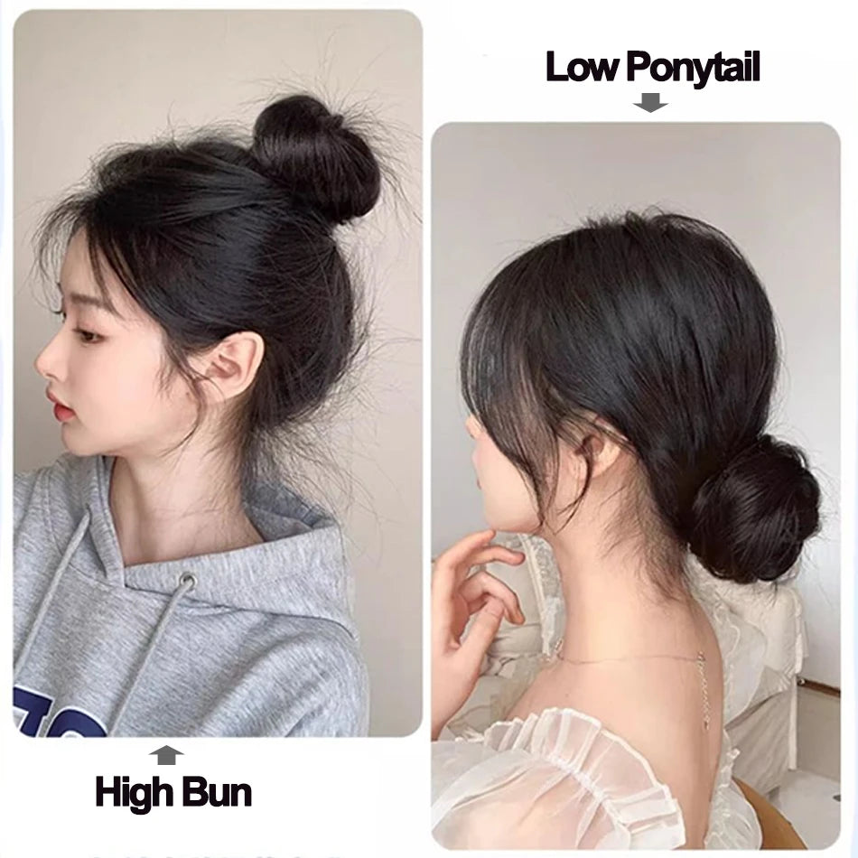 Synthetic Wavy Hair Bun Scrunchie for Instant Volume - 6