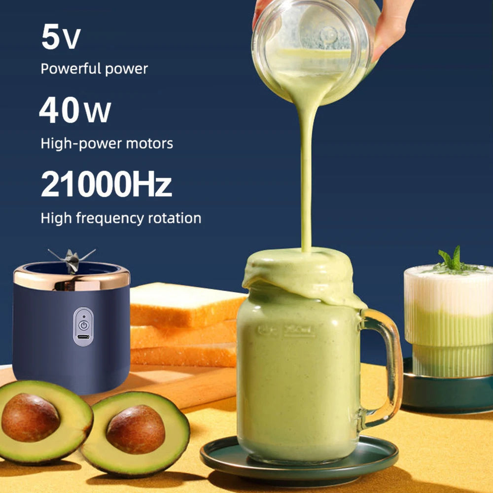 Portable Wireless Electric Juicer Cup for Fresh Fruit Smoothies - 3
