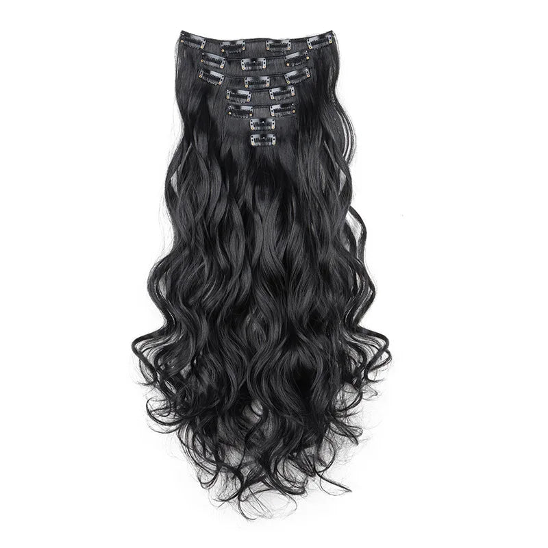 18-Inch Wavy Clip-In Hair Extensions for Voluminous Styles - 17