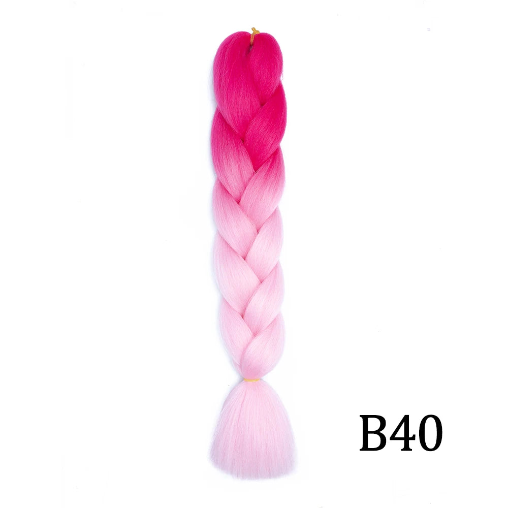 24-Inch Long Synthetic Jumbo Braiding Hair Extensions - 37
