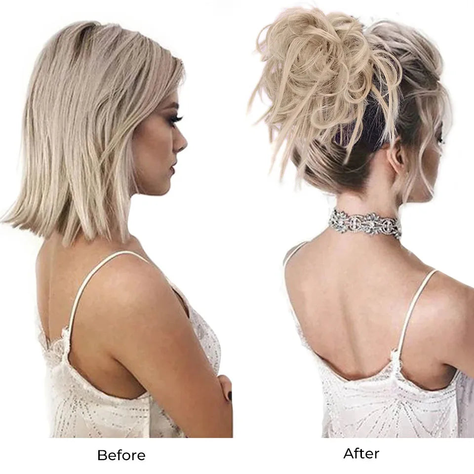 Curly Messy Bun Hair Extension with Drawstring for Instant Volume - 27