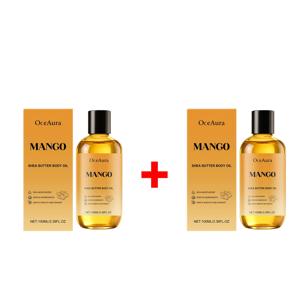 Mango Shea Butter Body Oil for Deep Skin Hydration and Smoothing Rough Skin