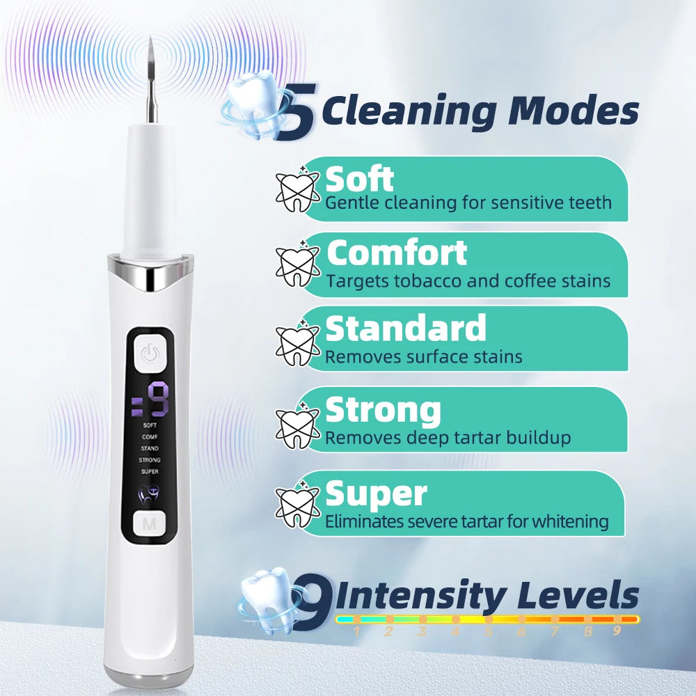 Ultrasonic Electric Teeth Tartar and Plaque Remover for Home Dental Care - 11