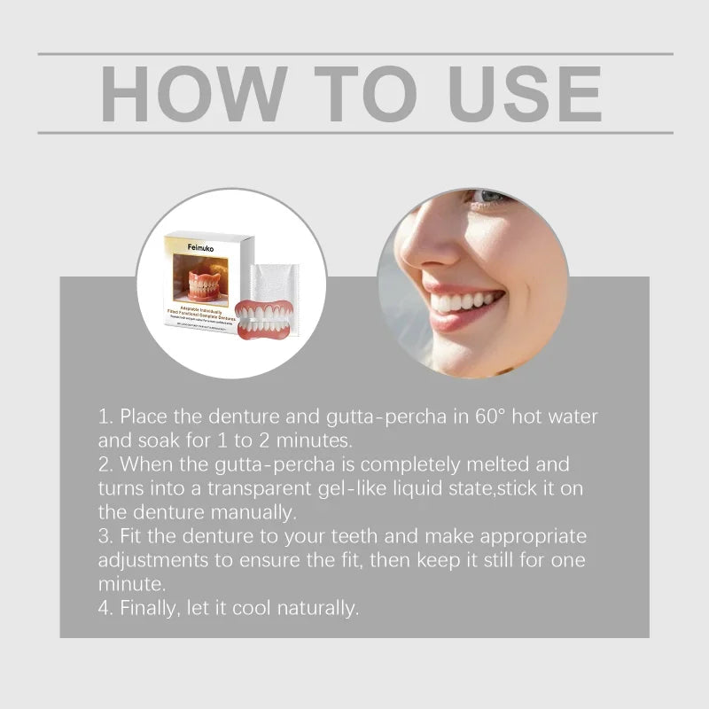 Comfortable Silicone Denture Liner Kit for Instant Smile Enhancement