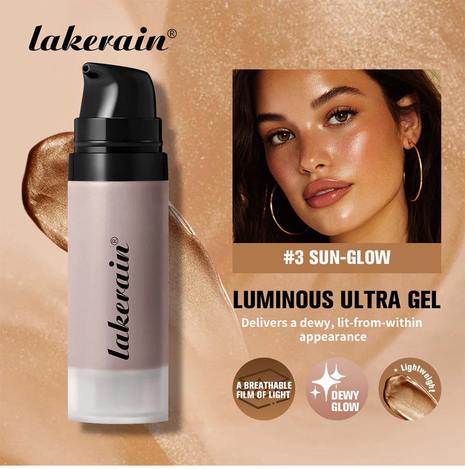 Luminous Water-Based Gel Highlighter for Radiant Dewy Skin