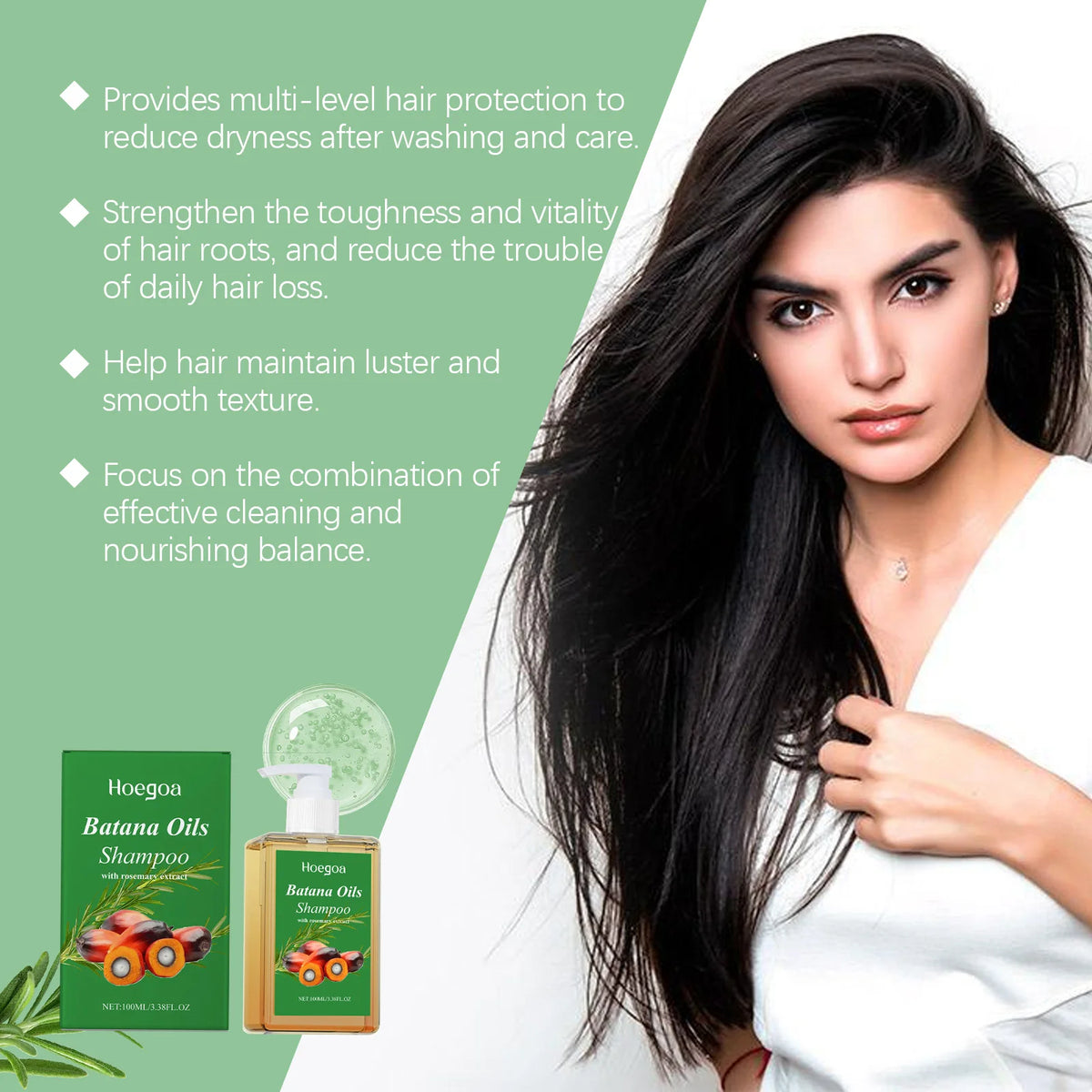 Batana Oil Hair Growth Shampoo for Damaged Hair and Scalp Repair