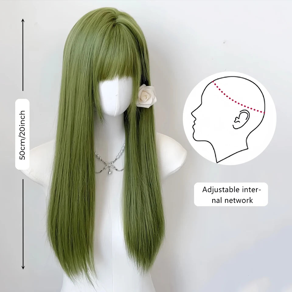 Long Wavy Ash Blonde Synthetic Wig with Bangs - 16