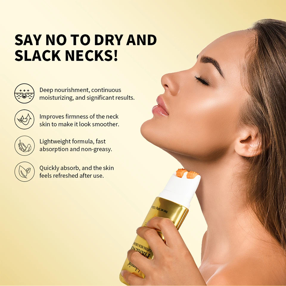 Firming and Lifting Neck Cream with Built-in Roller for Smooth Skin - 8