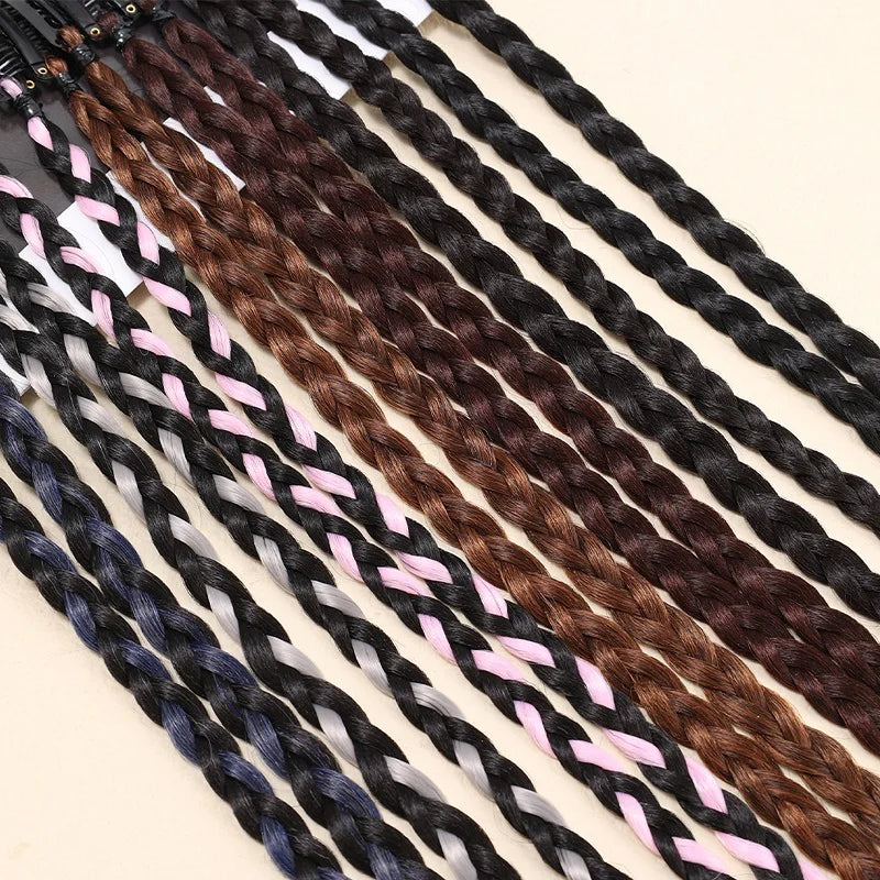 Clip-In Synthetic Braided Hair Extensions for Instant Length and Style