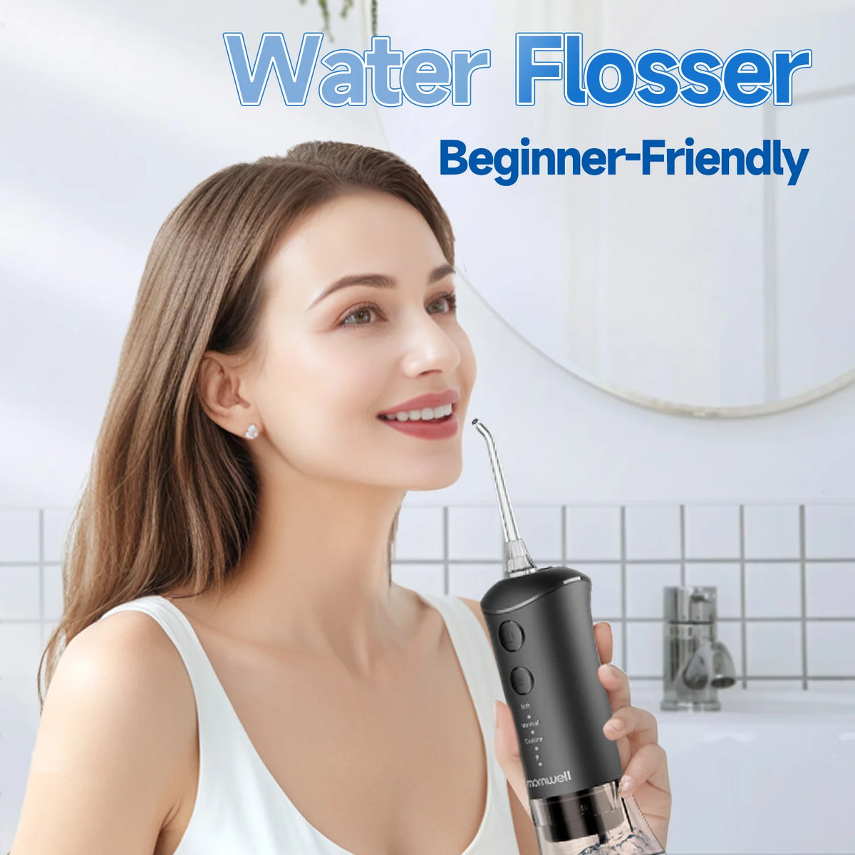 Portable Rechargeable Oral Irrigator with 300ML Water Tank for Dental Care