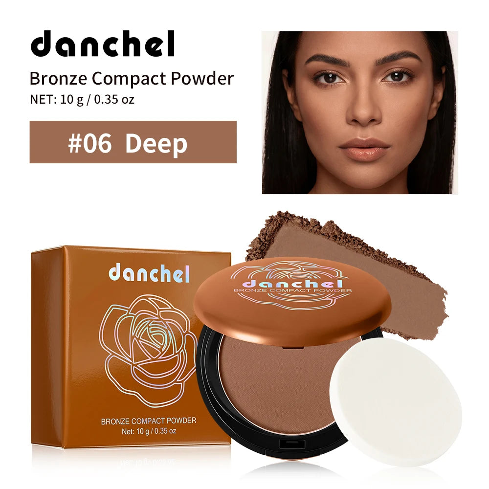 Matte Bronze Pressed Powder for Sculpted Face and Oil Control - 21