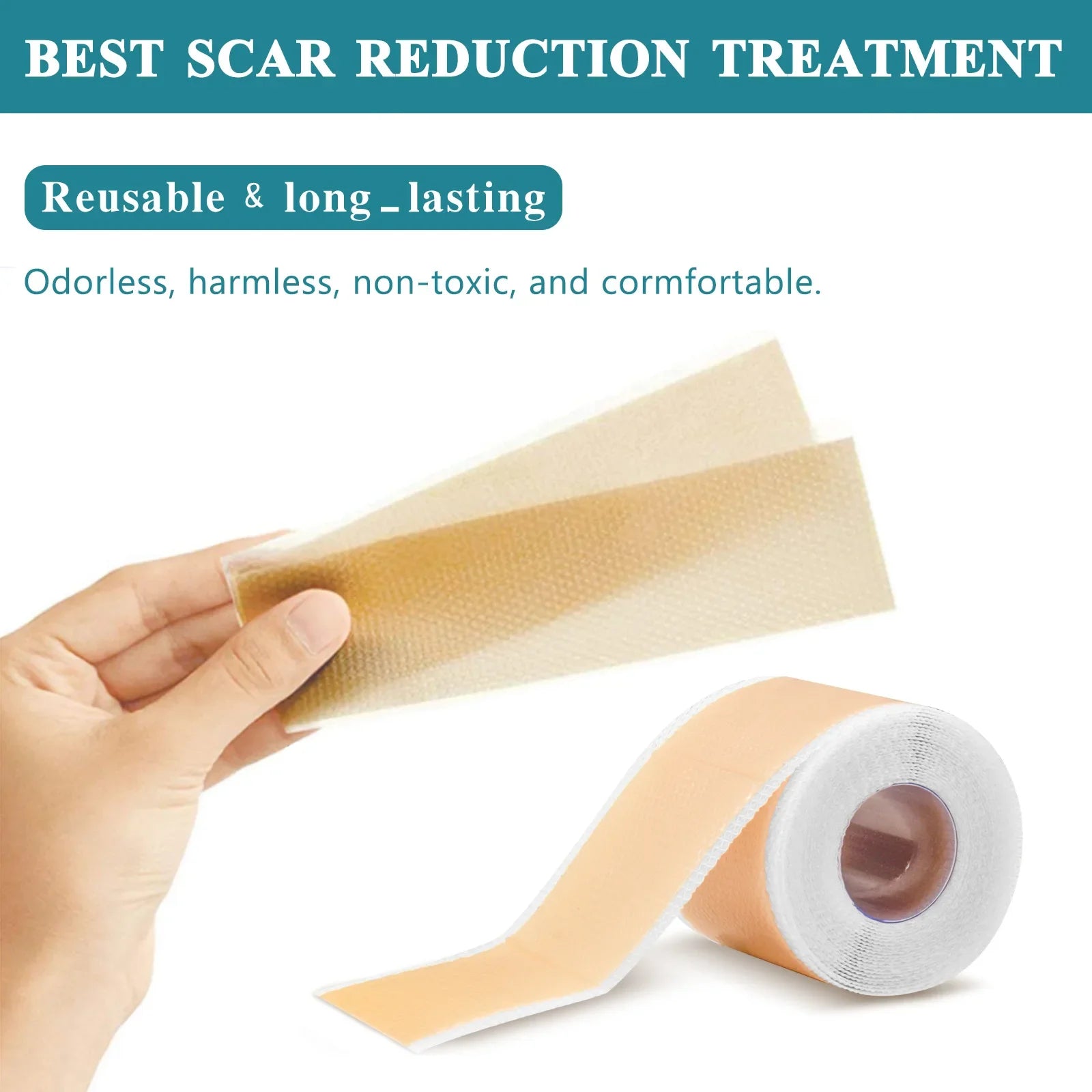 Reusable Silicone Gel Tape for Effective Scar Reduction and Skin Repair - 8