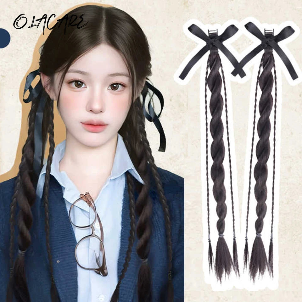 Long Claw Clip-On Braid Ponytail Hair Extension for Daily Styling