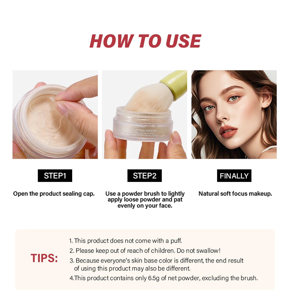 Matte Oil-Control Loose Setting Powder for Flawless Long-Lasting Makeup - 14