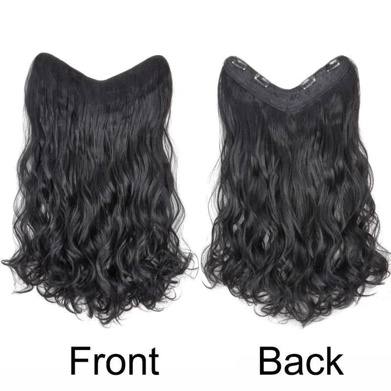 20-Inch V-Shaped Wavy Clip-In Hair Extensions - 4