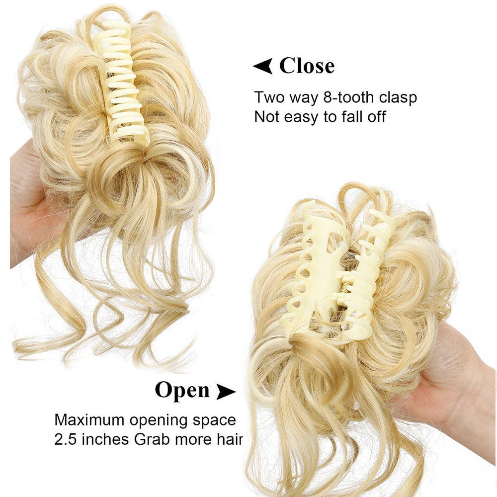 8-Inch Curly Claw Clip Ponytail Hair Extension for Instant Volume