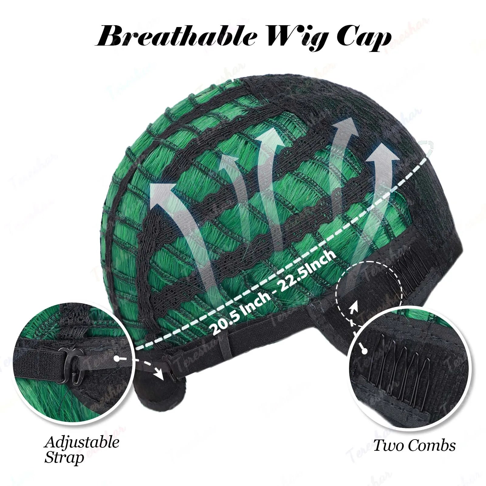 Vibrant Green Synthetic Hair Wig for Costume Parties and Holiday Events - 4