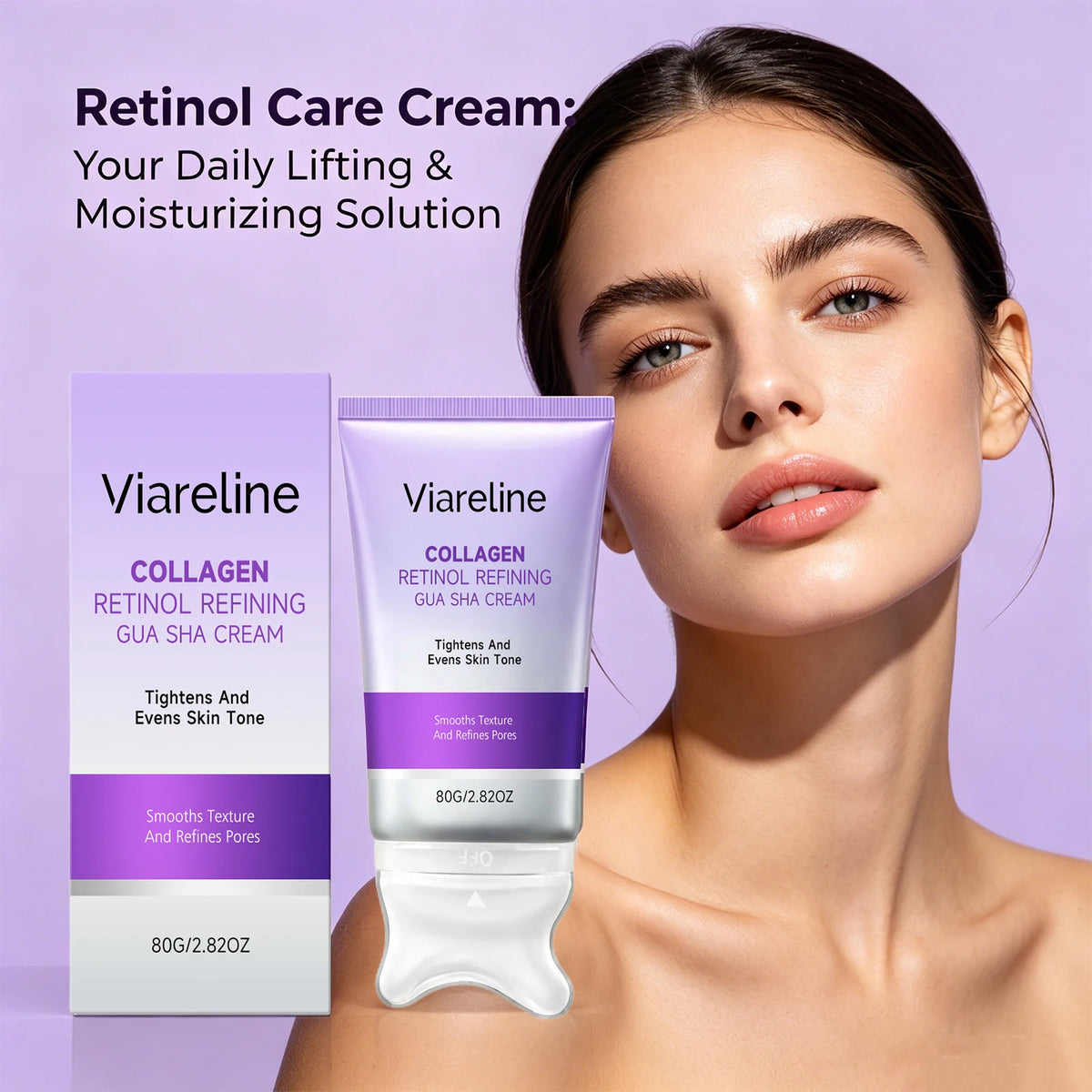 Collagen Retinol Sculpting Gua Sha Cream for Face Lifting and Tightening