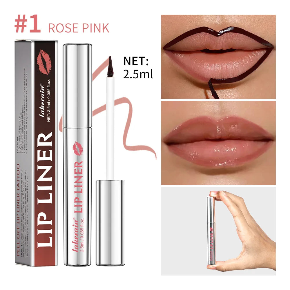 Waterproof Peel-Off Lip Liner Tattoo Stain for Long-Lasting Lip Contouring - 24