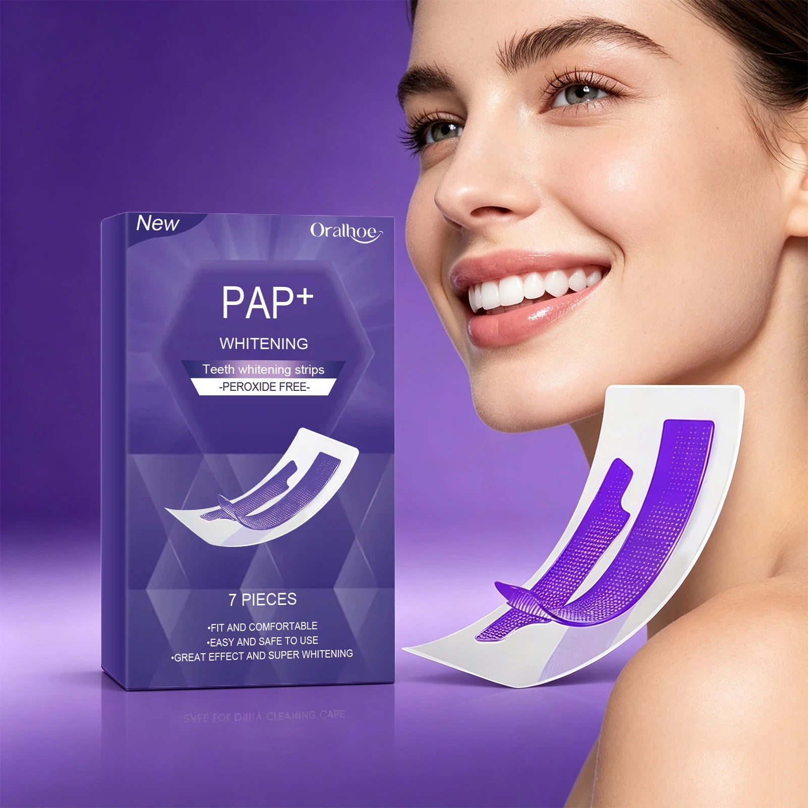 Peroxide-Free Teeth Whitening Strips for Sensitive Teeth - 3