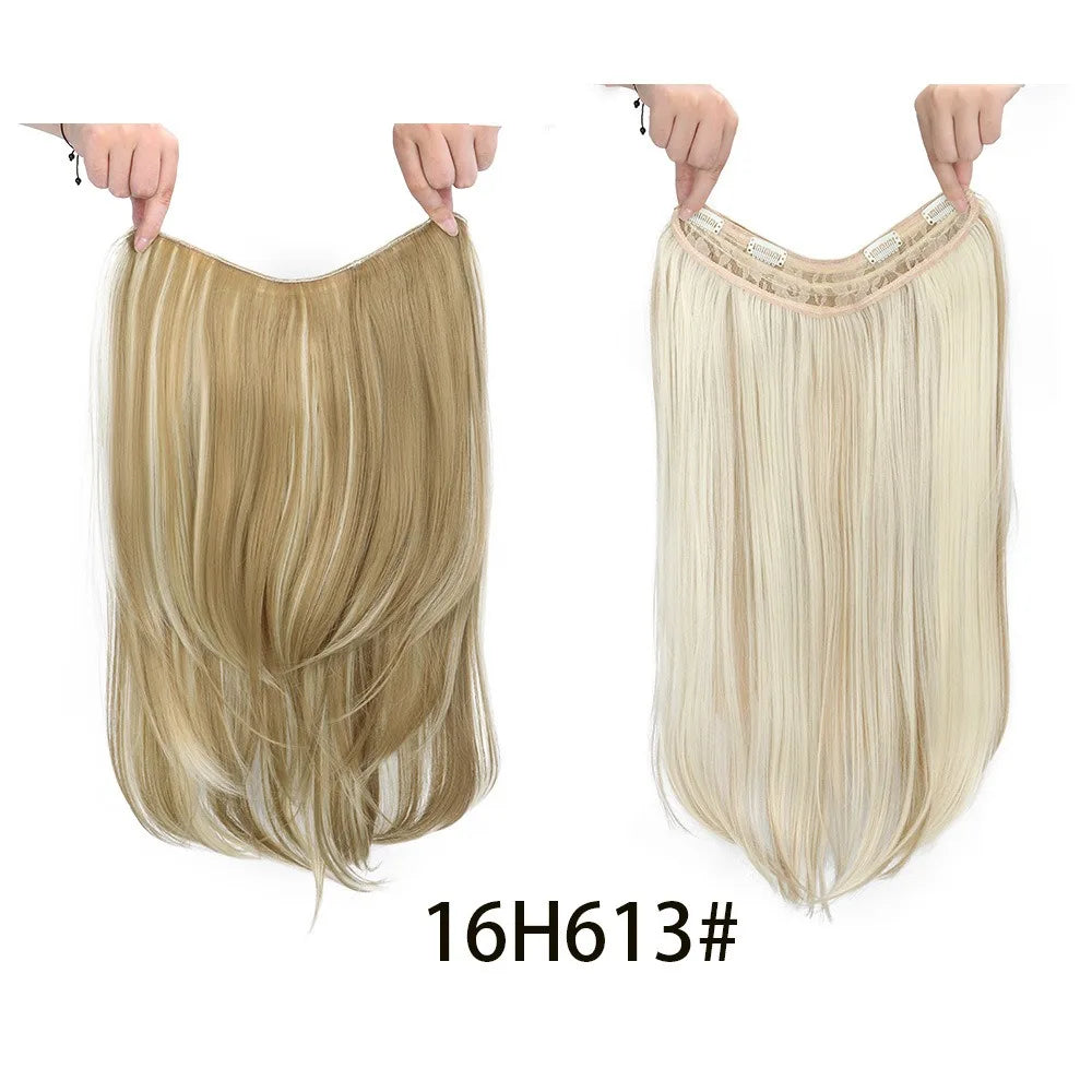 Seamless Long Straight Hair Extension with Clip-In Design for Women