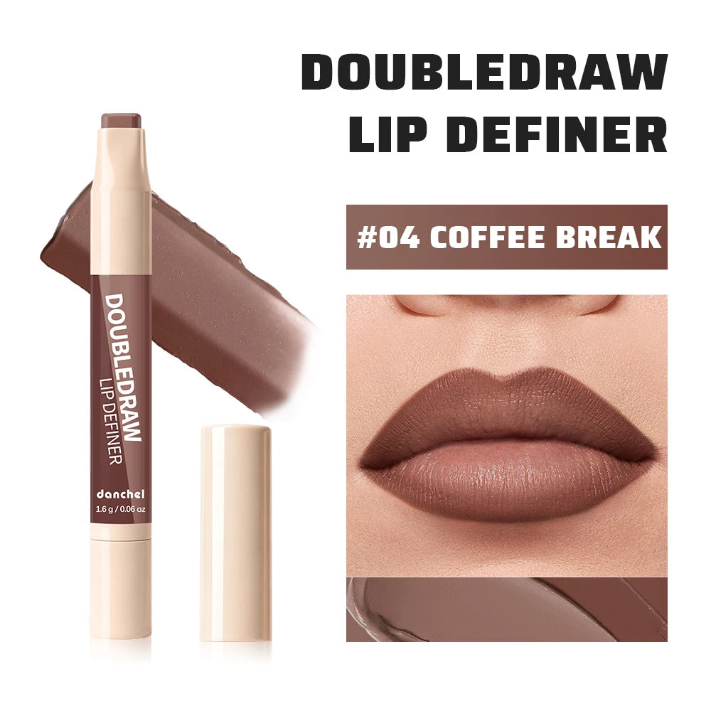 2-in-1 Dual Ended Matte Lip Contour Liner and Hydrating Gloss Pen