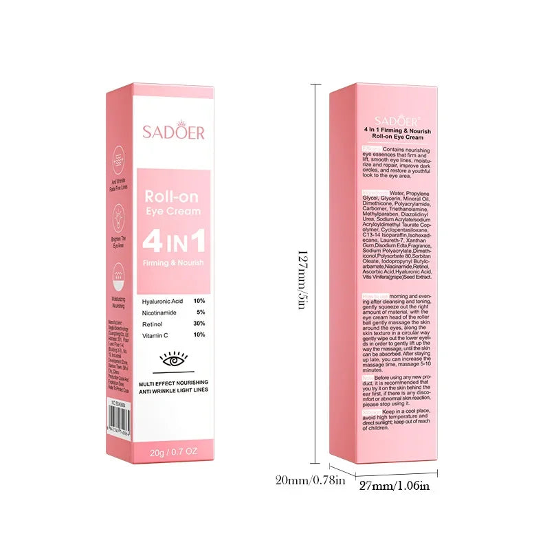 Anti-Wrinkle Retinol Eye Cream for Dark Circles and Puffiness