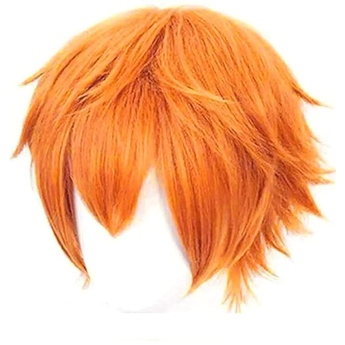 Short Wavy Orange Cosplay Wig for Anime Halloween Costumes