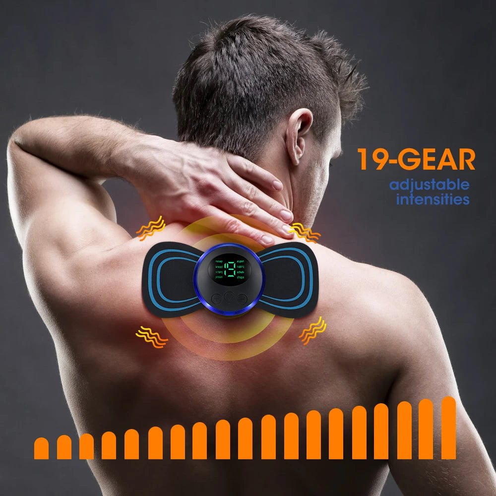 Portable Electric Body Massage Patch with Remote for Pain Relief - 11