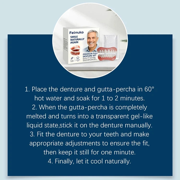 Instant Full Set Dentures for Natural Smile and Confidence