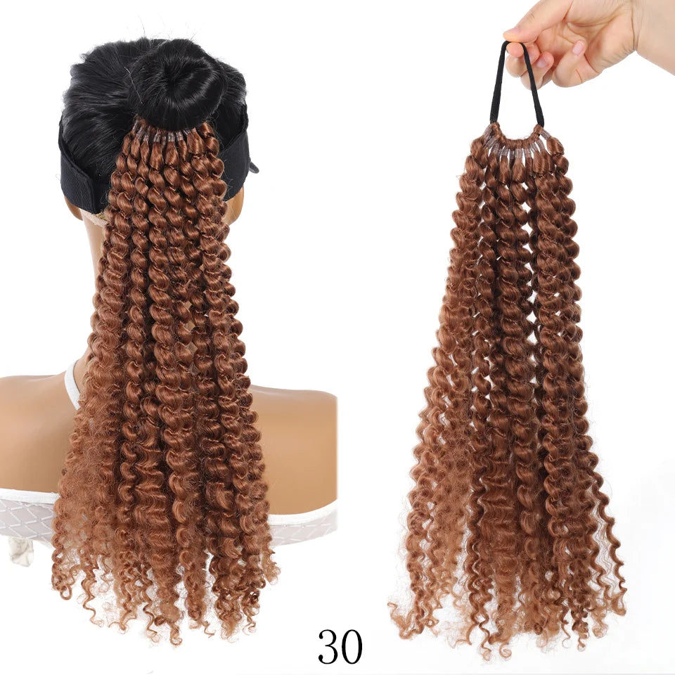 20-Inch Fluffy Synthetic Ponytail Hair Extension for Instant Volume