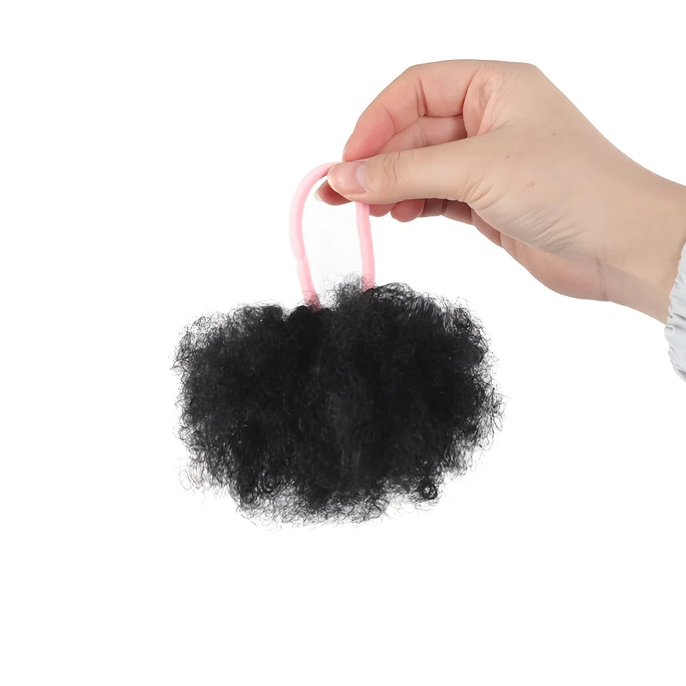 Kinky Curly Afro Puff Drawstring Ponytail Extensions - 2