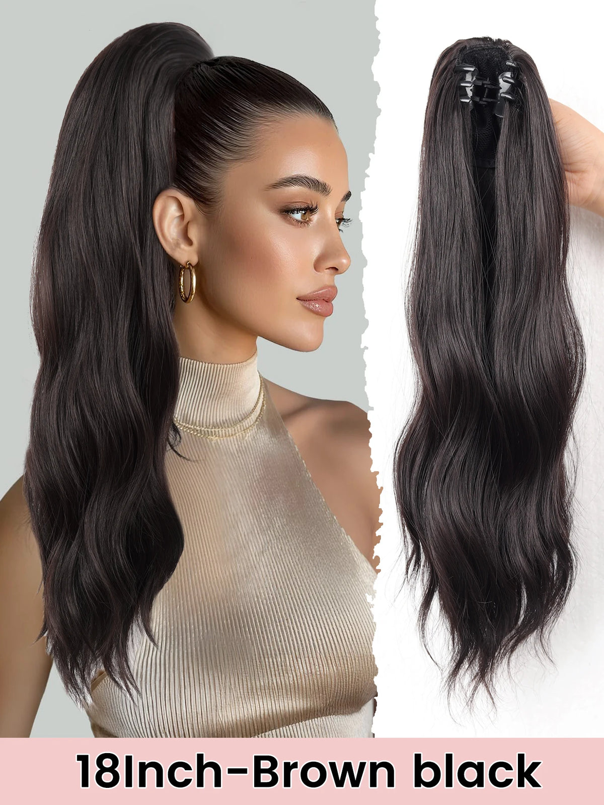 Wavy Curly Claw Clip Ponytail Hair Extension
