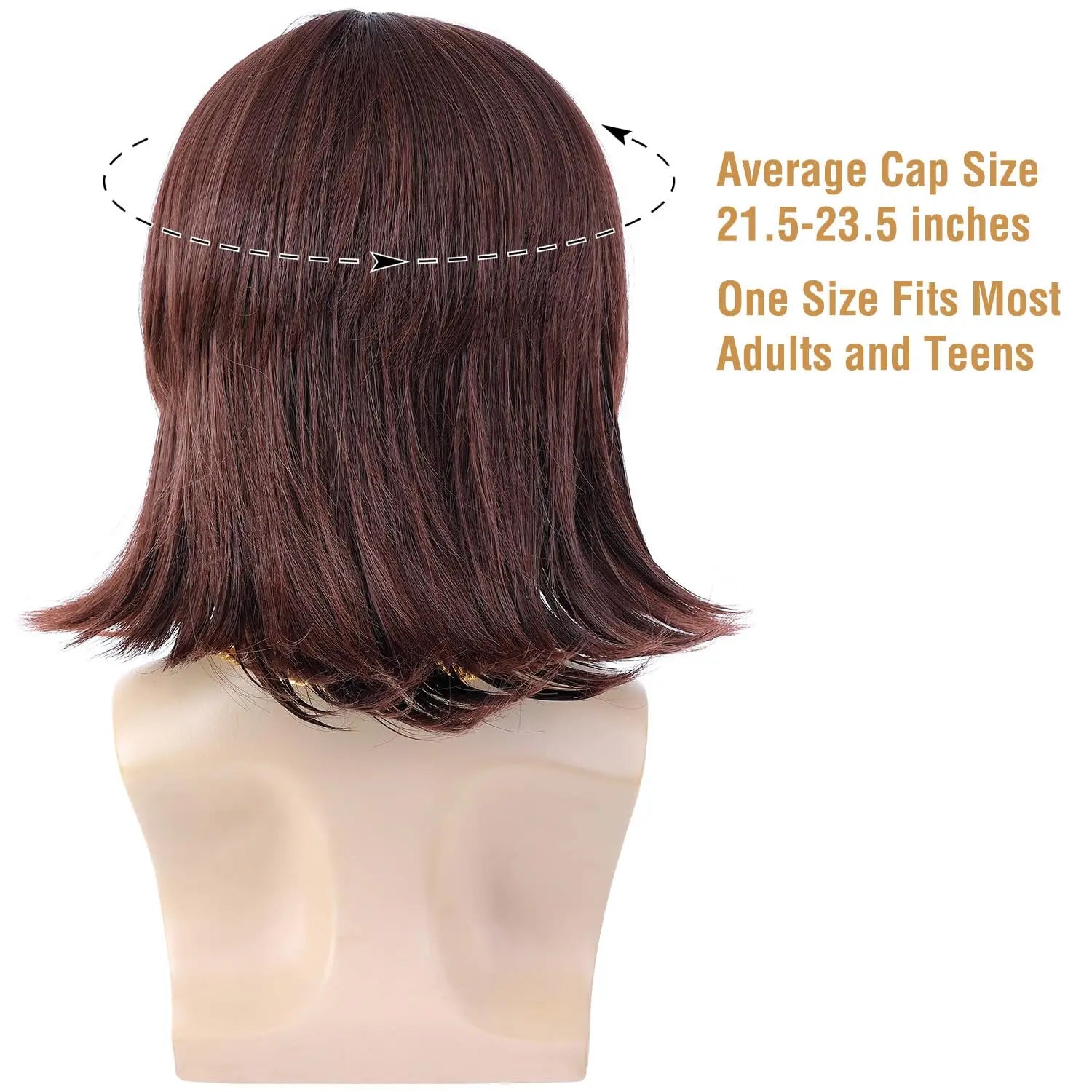 Short Brown Mullet Wig for 70s and 80s Disco Costume Cosplay Party - 5