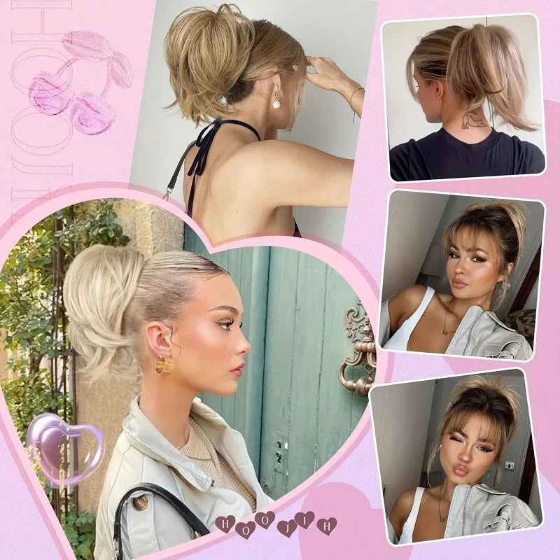 Messy Claw Clip Hair Bun Extension for Instant Volume - 6