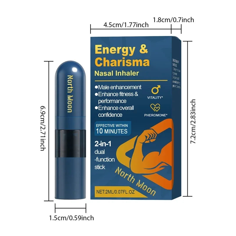 Energy and Charisma Nasal Inhaler for Men Daily Vitality Support