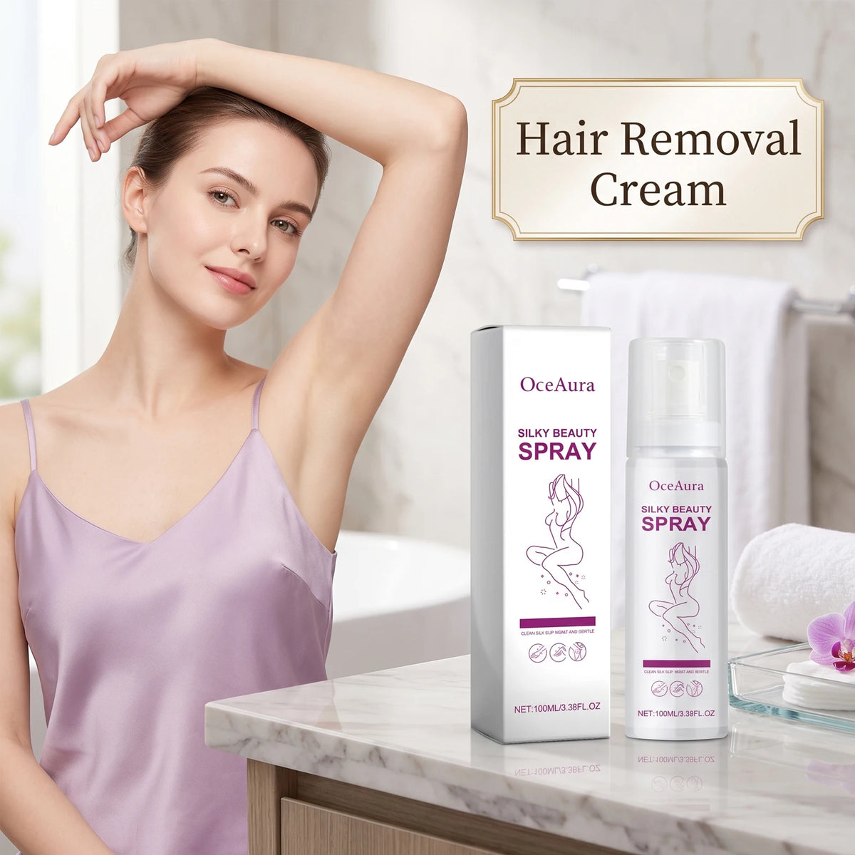 Gentle Painless Hair Removal Spray for Smooth Skin