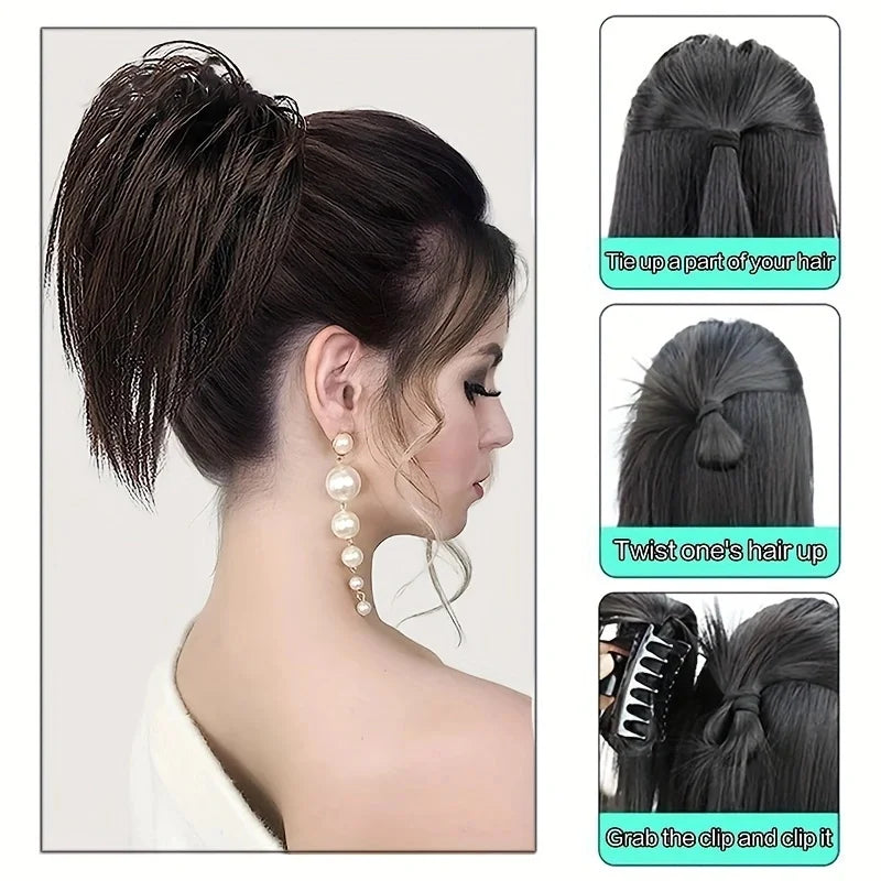 14-Inch Straight Ponytail Hair Extension Clip-In - 7