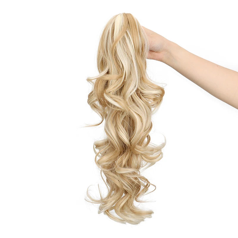 16-Inch Wavy Curly Claw Ponytail Extension for Instant Volume