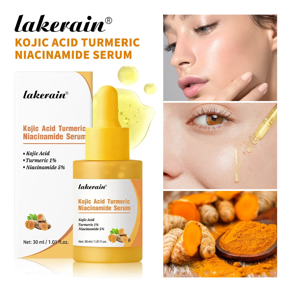 Brightening Kojic Acid and Turmeric Face Serum for Even Skin Tone - 1
