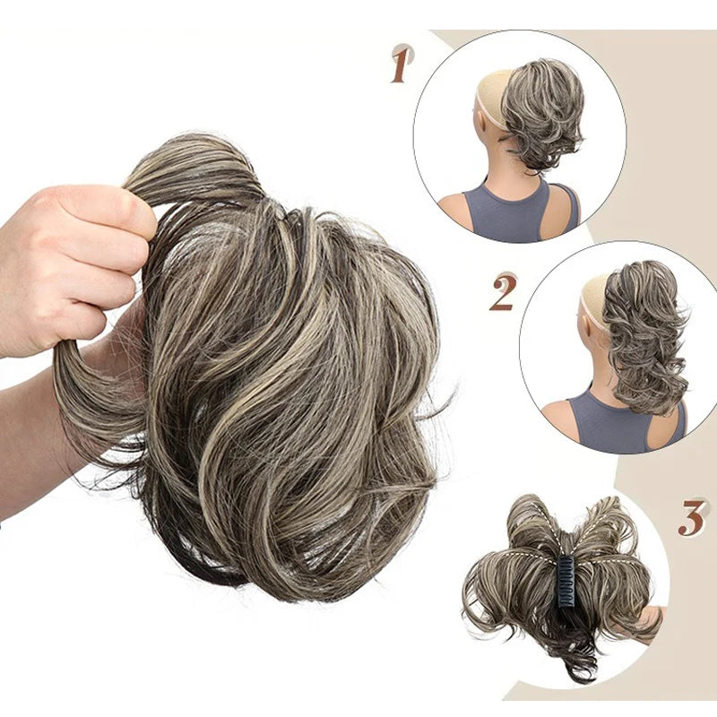 12-Inch Short Curly Claw Clip Ponytail Hair Extension - 4