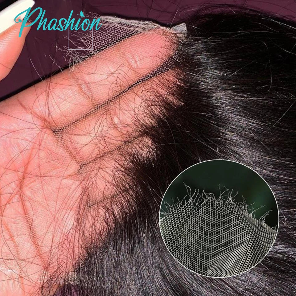 Straight Human Hair Lace Closure and Frontal Piece - 1