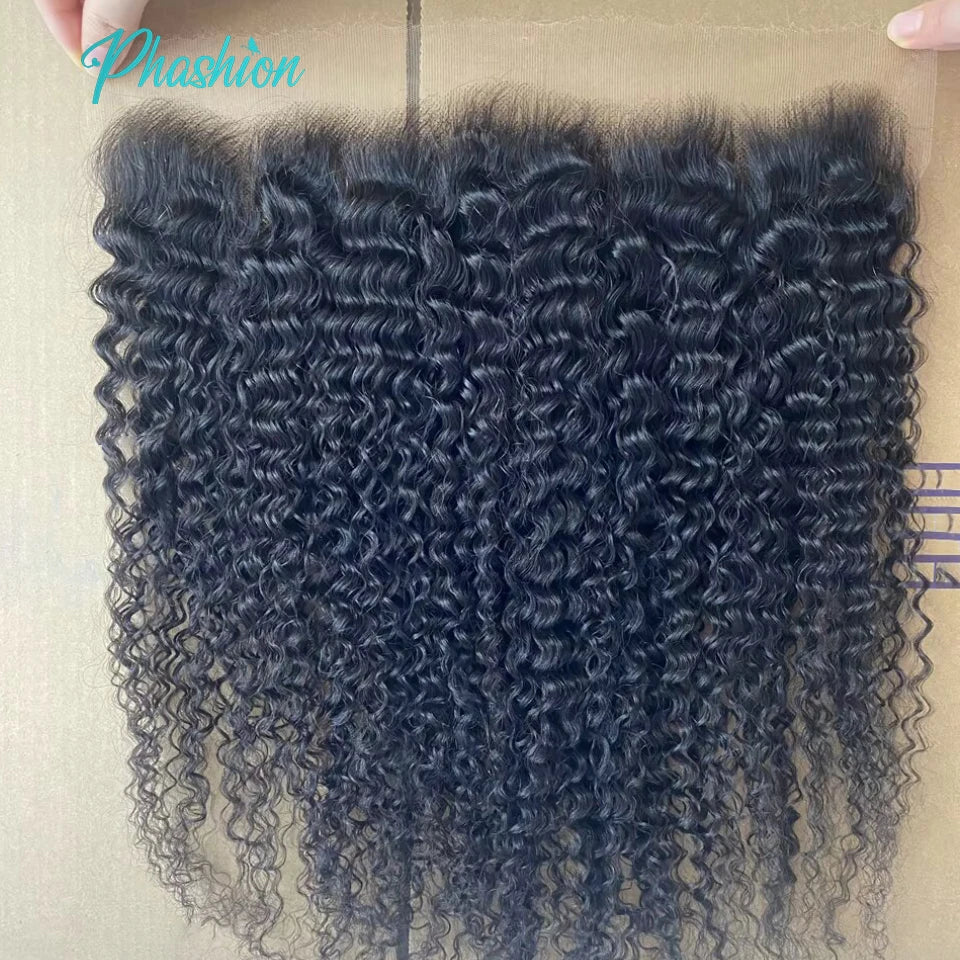 13x4 HD Lace Frontal Kinky Curly Human Hair Closure - 5
