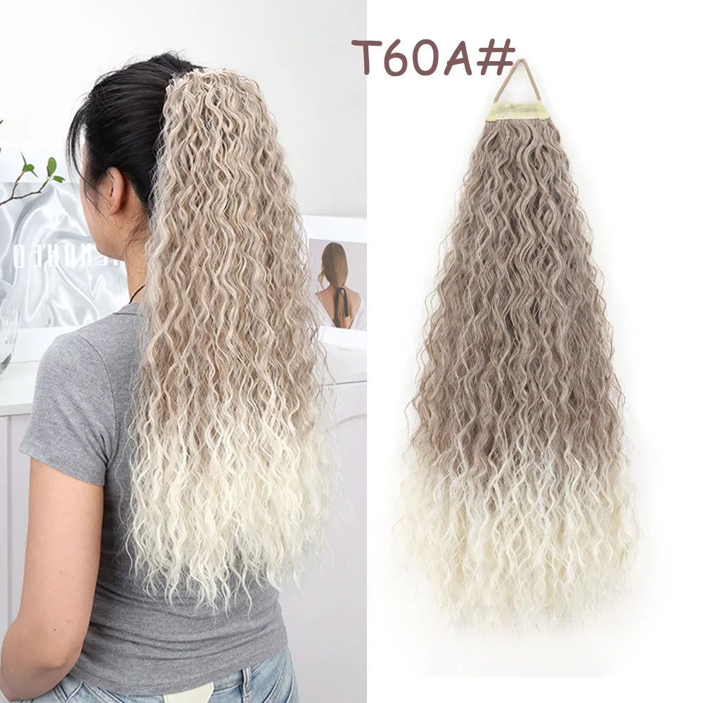 Long Wavy Curly Ponytail Hair Extension for Daily Voluminous Styles
