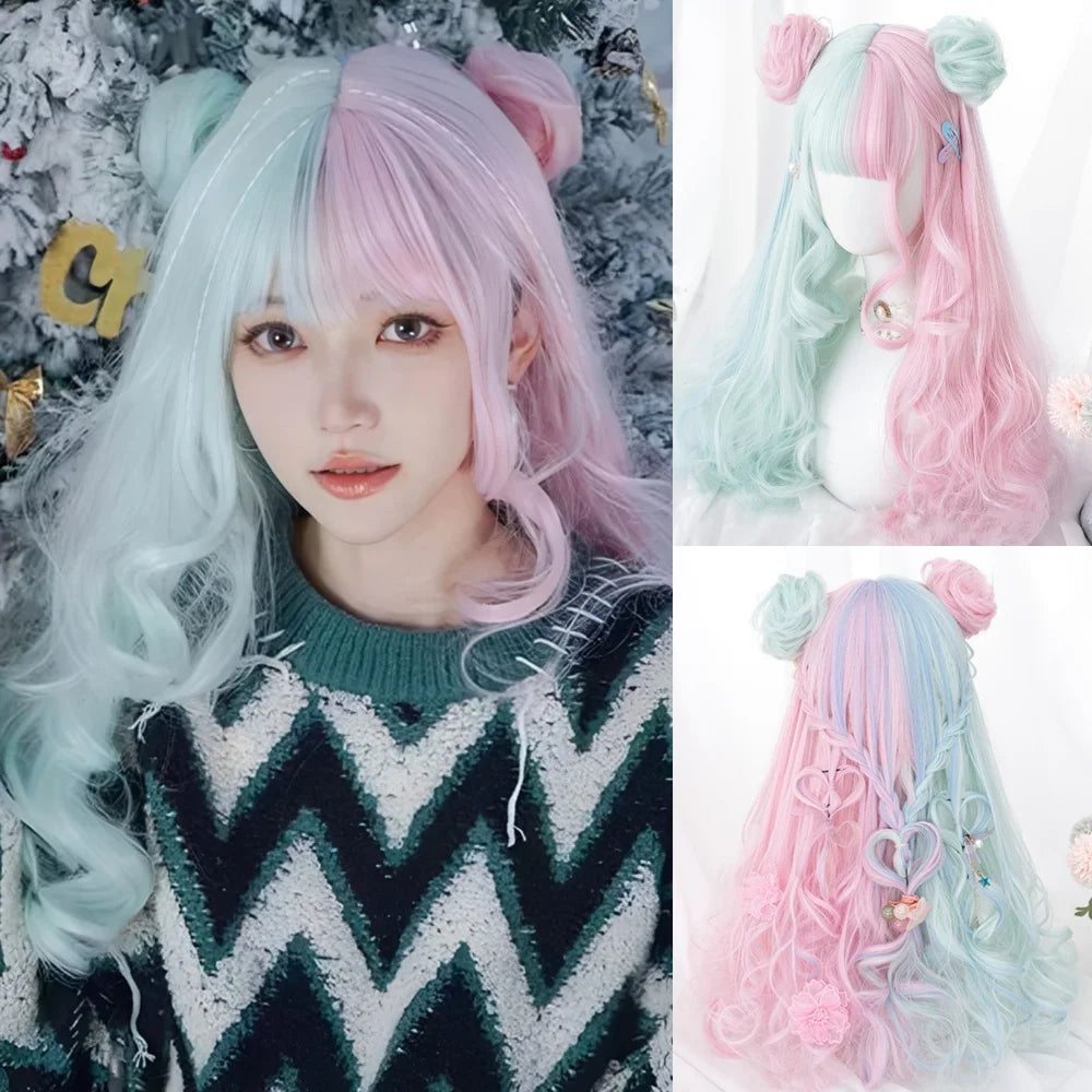 Long Wavy Ombre Cosplay Wig for Lolita and Harajuku Styles - 19