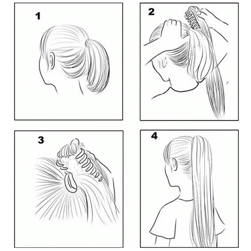 14-Inch Straight Claw Clip Ponytail Extension - 11
