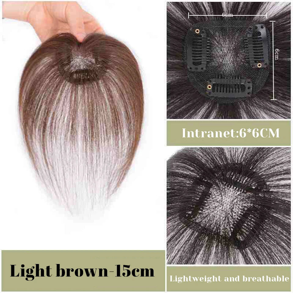 Clip-In Hair Topper Bangs Extension for Natural Volume and Style