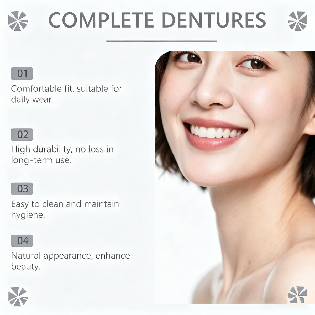 Instant Snap-On Smile Veneers for Natural Looking Upper and Lower Teeth